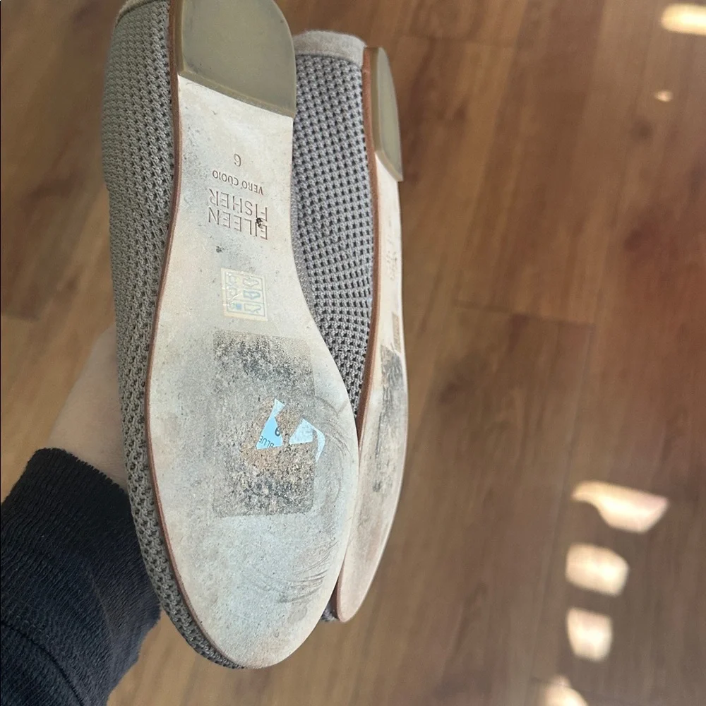 Eileen Fisher Women's Taupe‎ Knit Flats - Picture 4 of 4